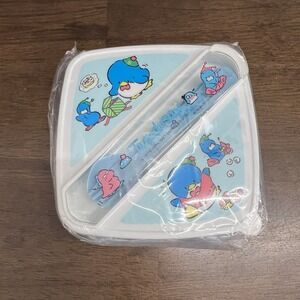 Vintage Sanrio RARE Tuxedo Sam Bento Box Lunch Fork Spoon 1976 1987 New
